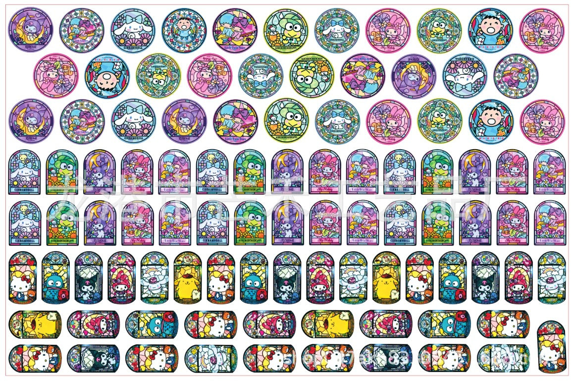 DIY  Glass Sanrio Acrylic Figurines Kit for Kids - Customizable Anime Characters