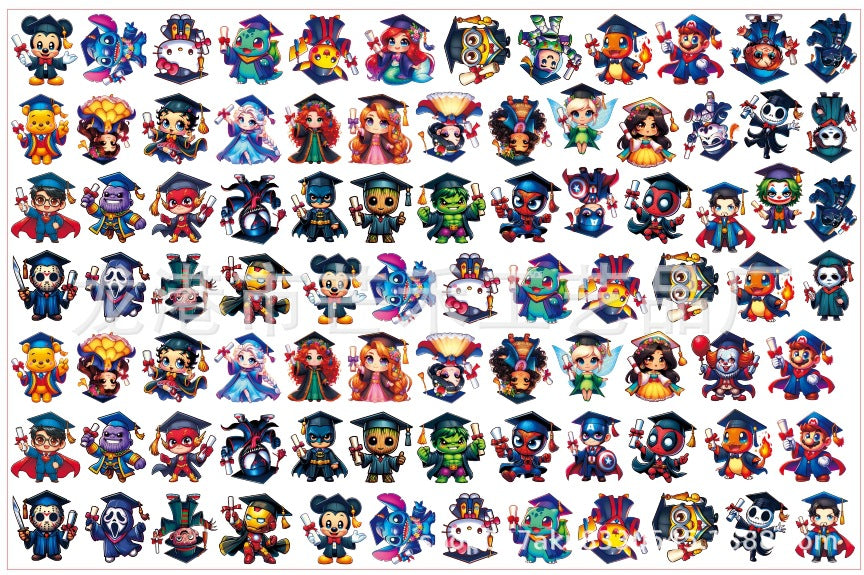 DIY Graduation Season Acrylic Figurines Kit for Kids - Customizable Anime Characters
