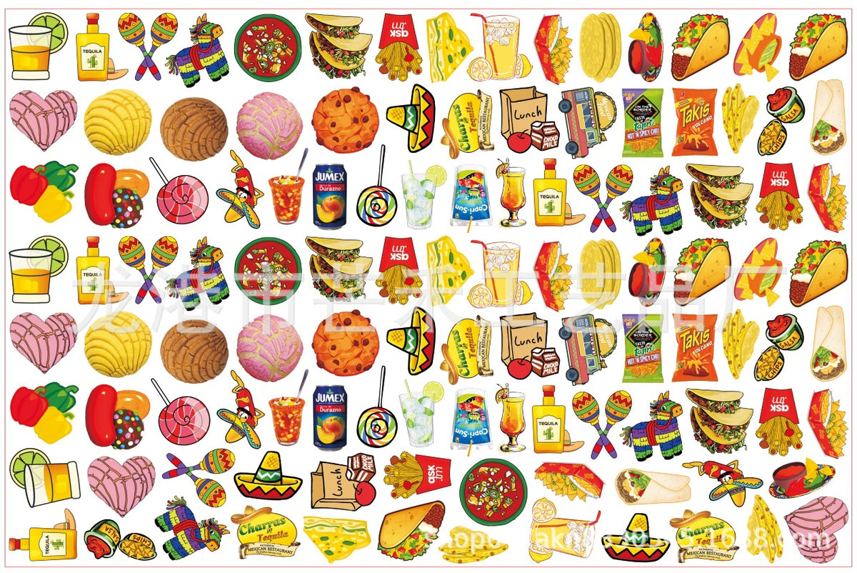 DIY  Mexican Food Acrylic Figurines Kit for Kids - Customizable Anime Characters