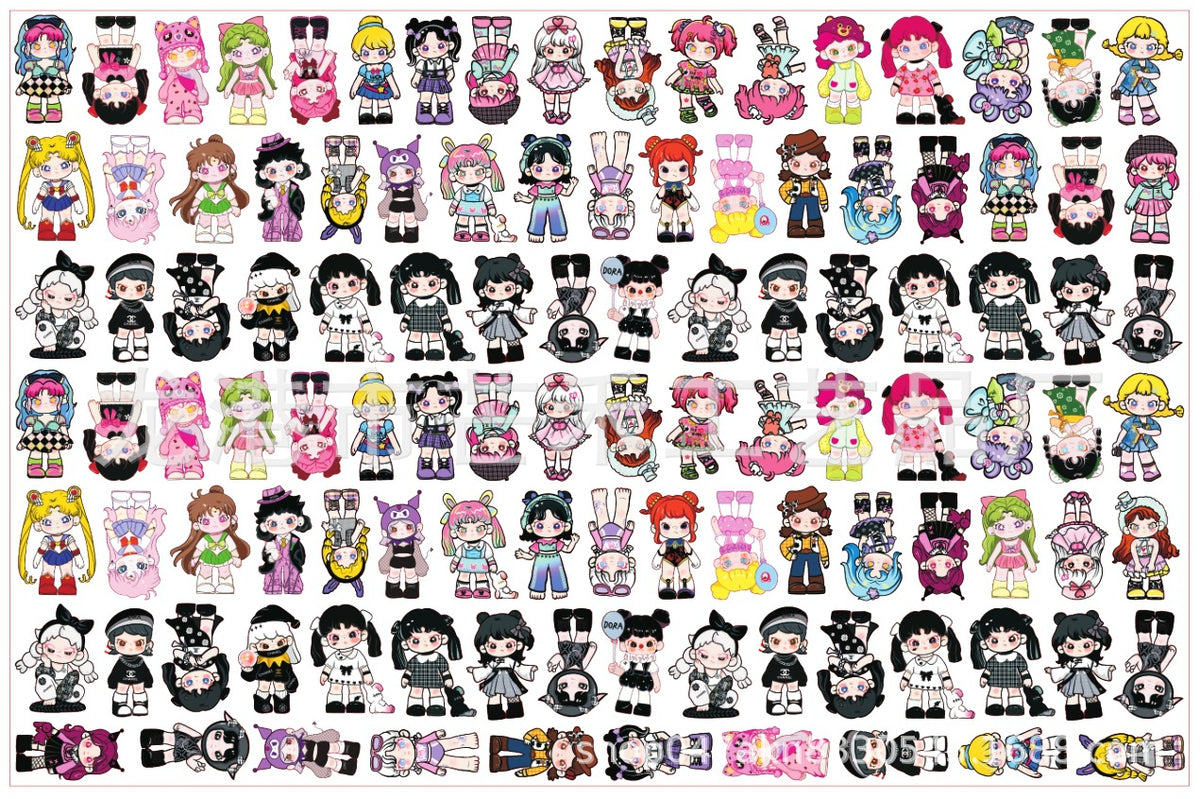 DIY Hand Drawn Dora Acrylic Figurines Kit for Kids - Customizable Anime Characters
