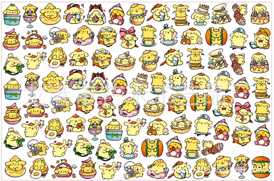 DIY Hand-drawn Pompompurin Acrylic Figurines Kit for Kids - Customizable Anime Characters