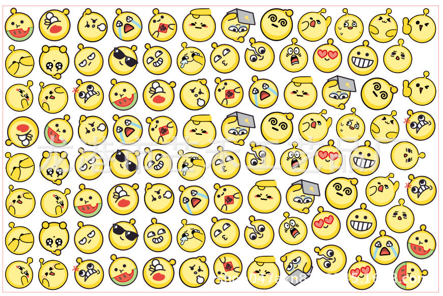 DIY Eggy Emoji Pack Acrylic Figurines Kit for Kids - Customizable Anime Characters