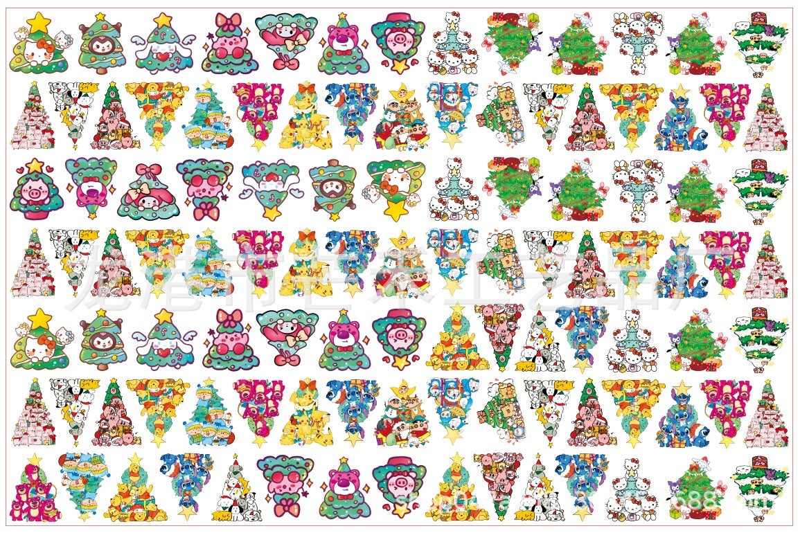 DIY Christmas Stacking Game Acrylic Figurines Kit for Kids - Customizable Anime Characters