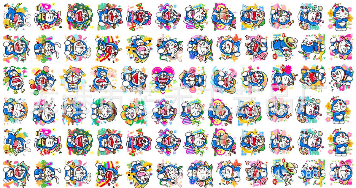 DIY Hand Drawn Doraemon Acrylic Figurines Kit for Kids - Customizable Anime Characters