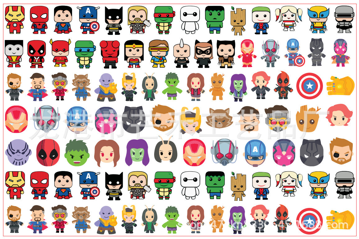 DIY Marvel Heroes Acrylic Figurines Kit for Kids - Customizable Anime Characters