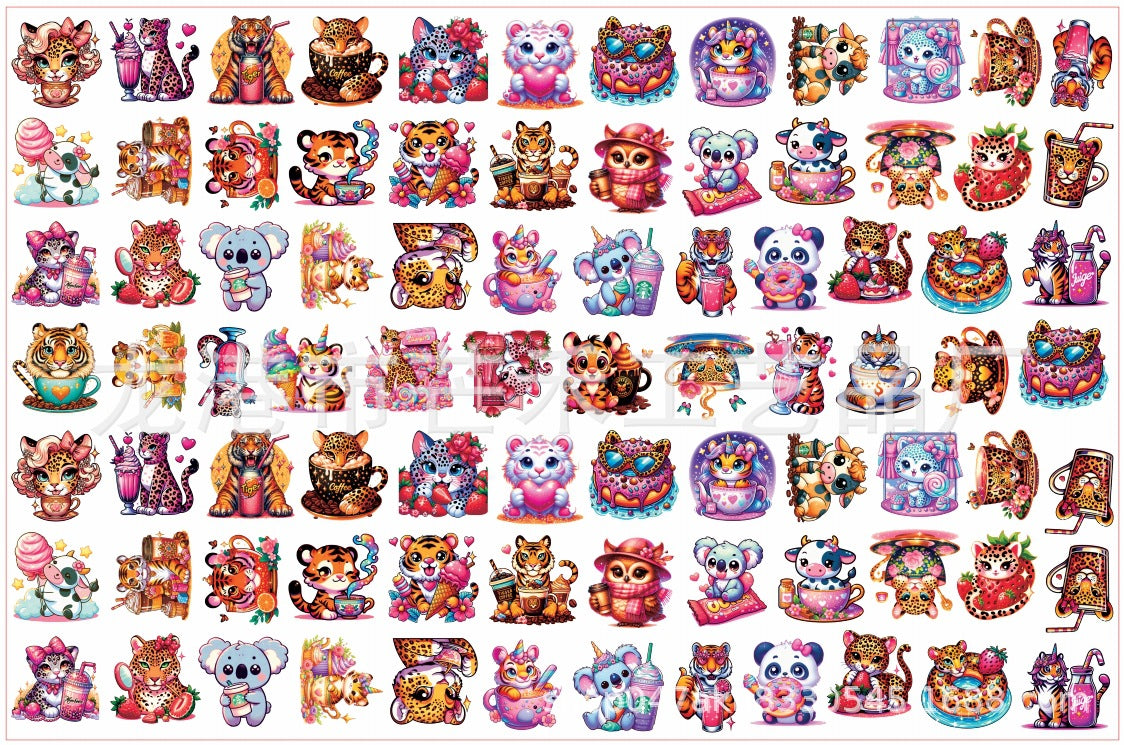 DIY Leopard Acrylic Figurines Kit for Kids - Customizable Anime Characters