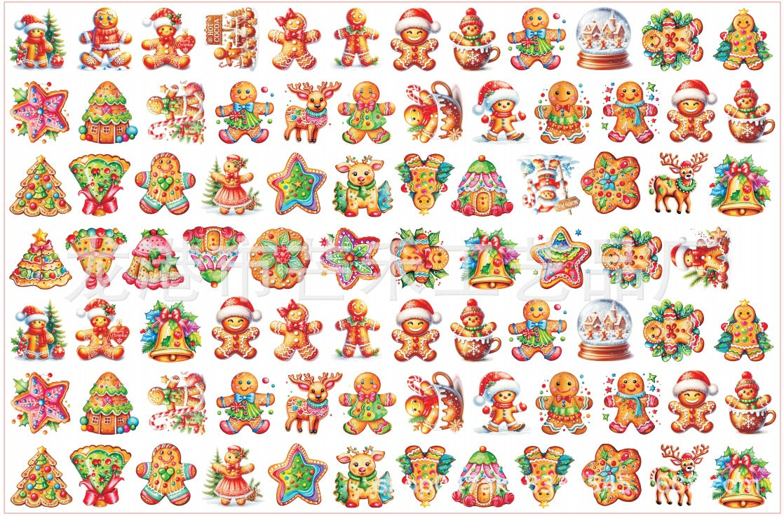 DIY Gingerbread Man Acrylic Figurines Kit for Kids - Customizable Anime Characters