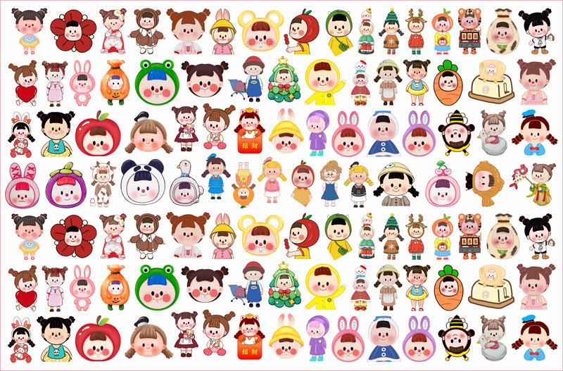 DIY Many Sisters Acrylic Figurines Kit for Kids - Customizable Anime Characters