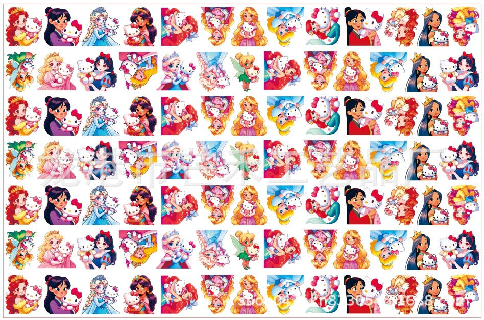DIY Hello Kitty And Princess Acrylic Figurines Kit for Kids - Customizable Anime Characters