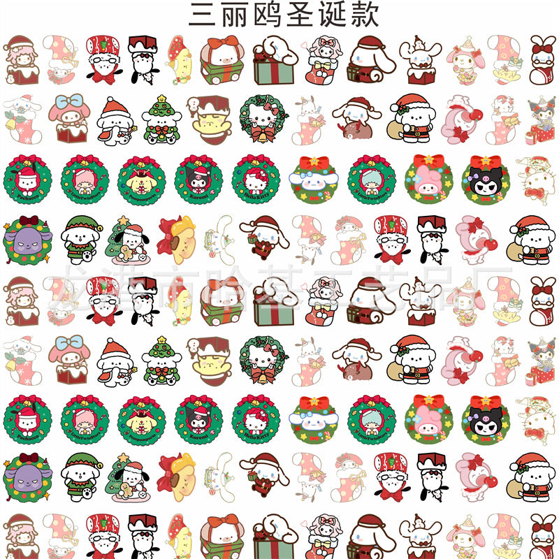DIY Sanrio Christmas Edition Acrylic Figurines Kit for Kids - Customizable Anime Characters
