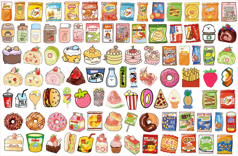 DIY Cartoon snacks 3 Acrylic Figurines Kit for Kids - Customizable Anime Characters