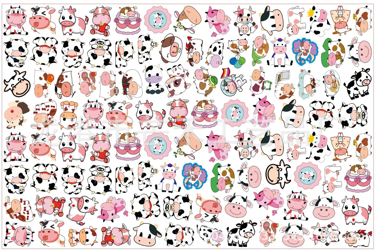 DIY Cow Acrylic Figurines Kit for Kids - Customizable Anime Characters