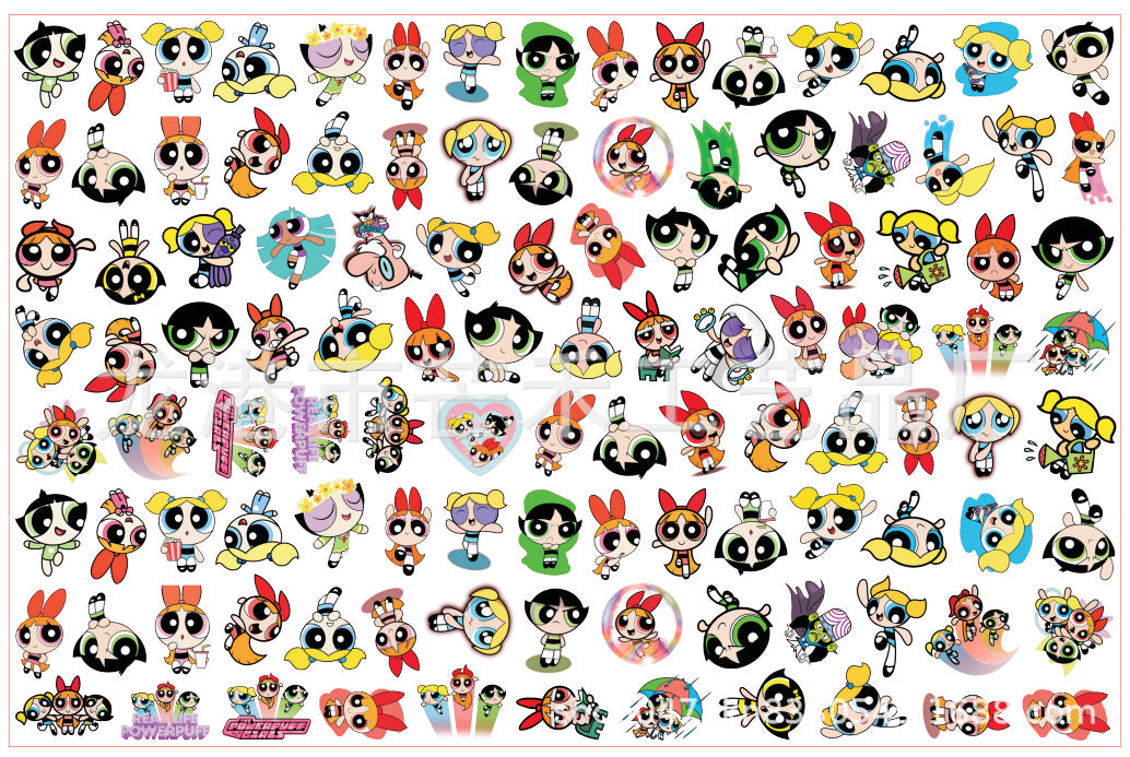 DIY The Powerpuff Girls Acrylic Figurines Kit for Kids - Customizable Anime Characters
