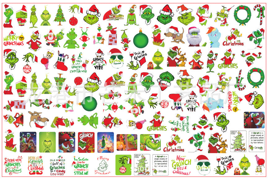 DIY The Grinch Acrylic Figurines Kit for Kids - Customizable Anime Characters