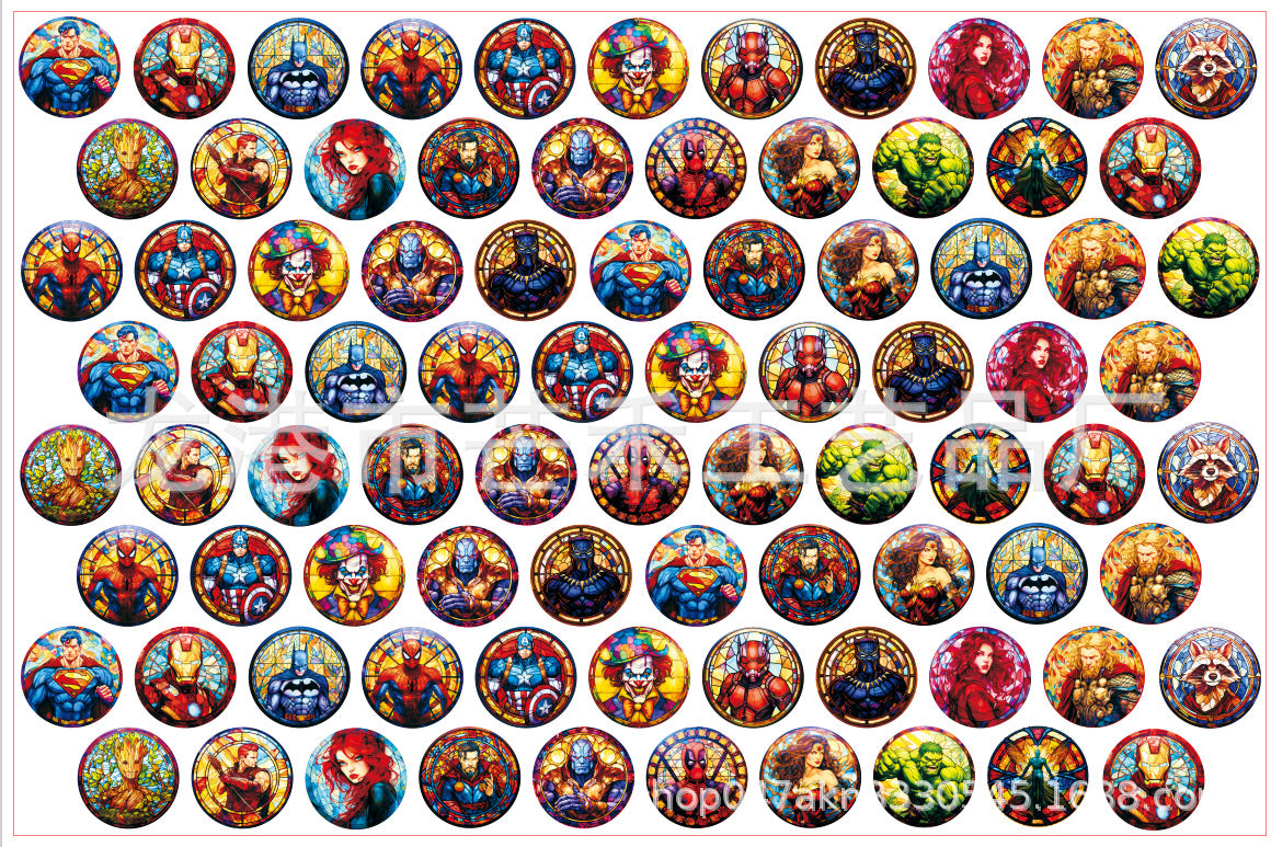 DIY  Glass Marvel Acrylic Figurines Kit for Kids - Customizable Anime Characters