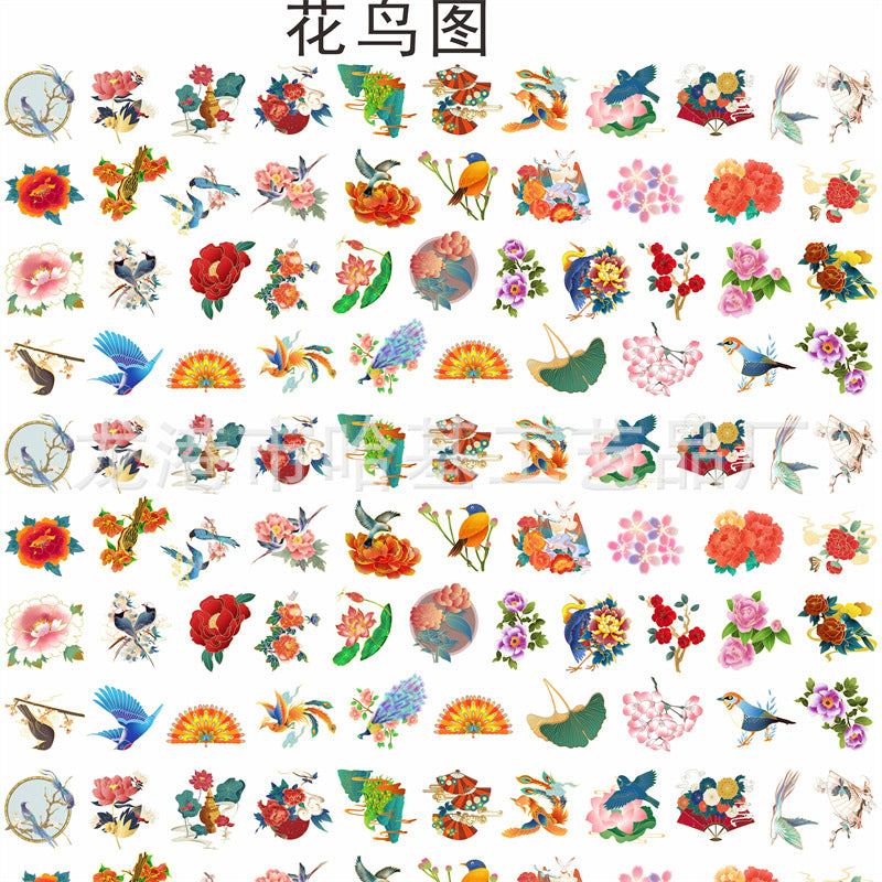 DIY Floral And Bird Painting Acrylic Figurines Kit for Kids - Customizable Anime Characters