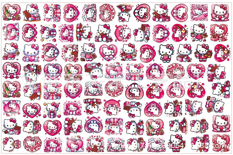 DIY Valentine Day Hello Kitty Acrylic Figurines Kit for Kids - Customizable Anime Characters