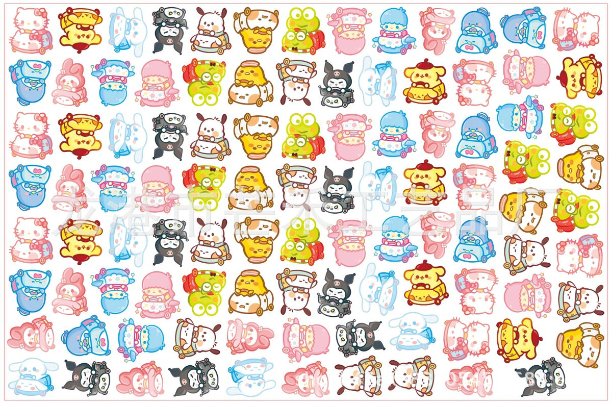 DIY  Sanrio Bumper Cars Acrylic Figurines Kit for Kids - Customizable Anime Characters