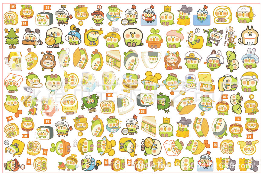 DIY Little Parrot Bebe Acrylic Figurines Kit for Kids - Customizable Anime Characters