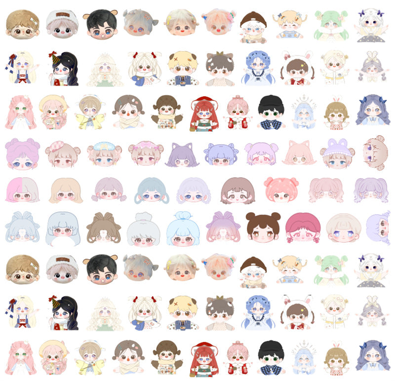 DIY Cotton Doll Acrylic Figurines Kit for Kids - Customizable Anime Characters