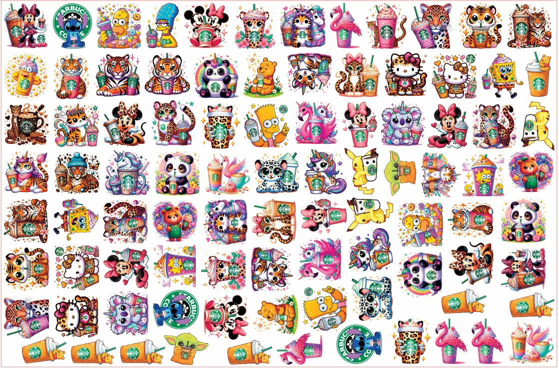 DIY Animal Starbucks Acrylic Figurines Kit for Kids - Customizable Anime Characters