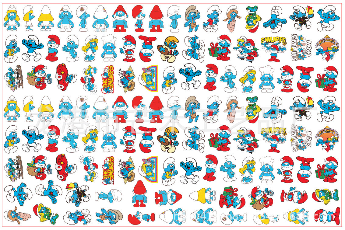 DIY The Smurfs Acrylic Figurines Kit for Kids - Customizable Anime Characters