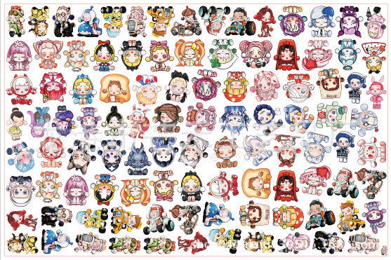DIY Skullpande Acrylic Figurines Kit for Kids - Customizable Anime Characters