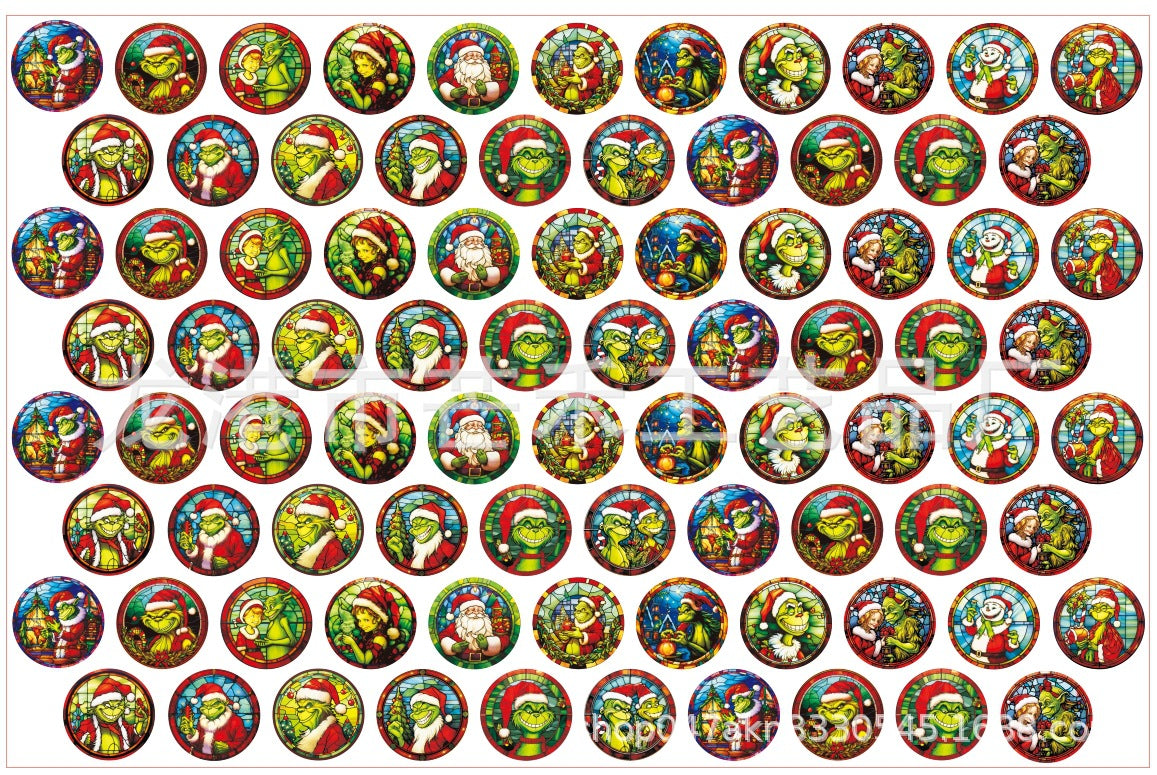 DIY Glass Grinch Acrylic Figurines Kit for Kids - Customizable Anime Characters