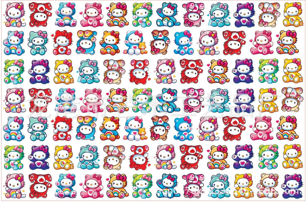 DIY Hello Kitty And Care Bears Acrylic Figurines Kit for Kids - Customizable Anime Characters