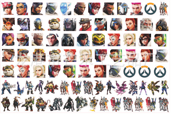 DIY Overwatch Acrylic Figurines Kit for Kids - Customizable Anime Characters