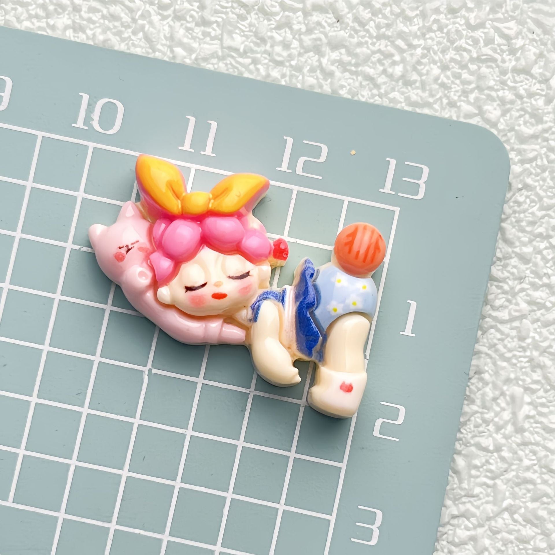 DIY Sleeping Mermaid Charms Accessories – Customizable Phone Case, Hairpin, Fridge Magnet & Keychain Set