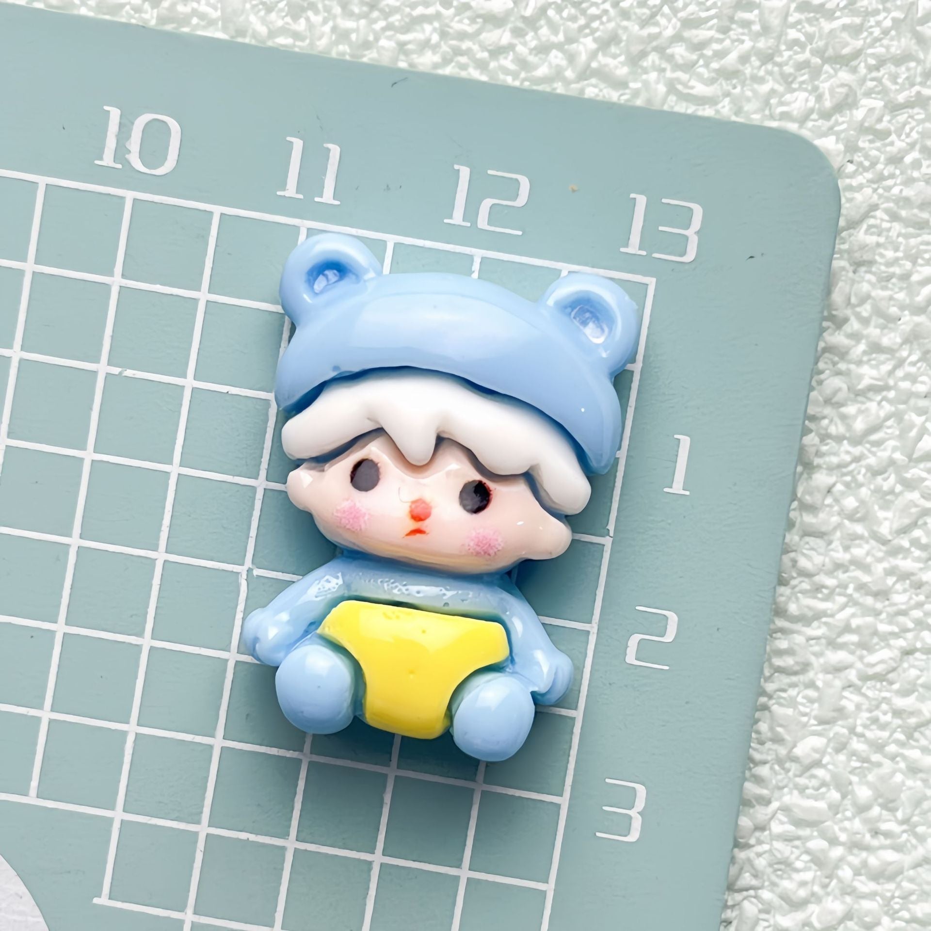 DIY Curly Hair Boy Charms Accessories – Customizable Phone Case, Hairpin, Fridge Magnet & Keychain Set