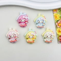 DIY  Princess Dress kt Cat  Charms Accessories – Customizable Phone Case, Hairpin, Fridge Magnet & Keychain Set