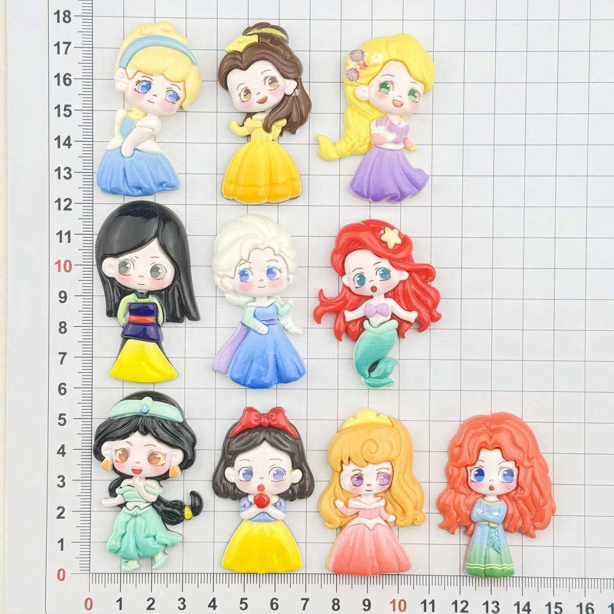 DIY  Princess  Cartoon Charms Accessories – Customizable Phone Case, Hairpin, Fridge Magnet & Keychain Set