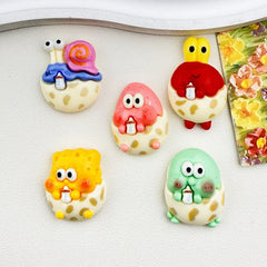 DIY SpongeBob SquarePants Charms Accessories – Customizable Phone Case, Hairpin, Fridge Magnet & Keychain Set