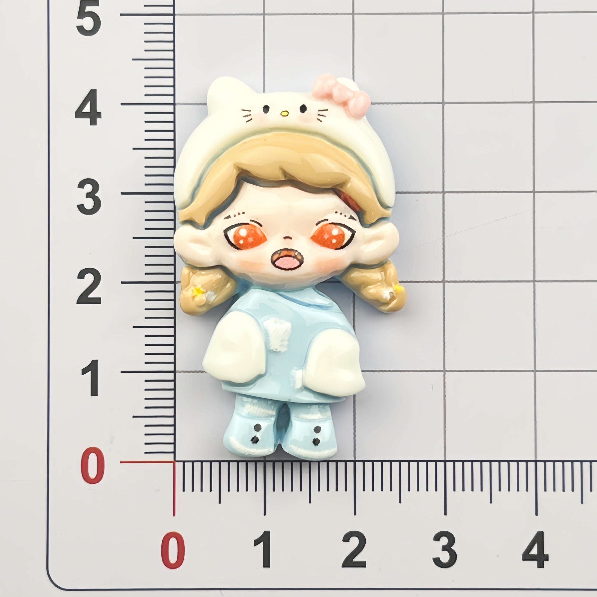 DIY Sanrio Series Big Eyed Girl Charms Accessories – Customizable Phone Case, Hairpin, Fridge Magnet & Keychain Set