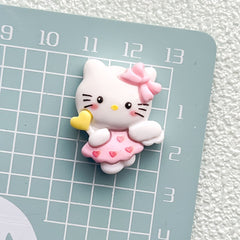 DIY  Heart Angel Sanrio Charms Accessories – Customizable Phone Case, Hairpin, Fridge Magnet & Keychain Set -