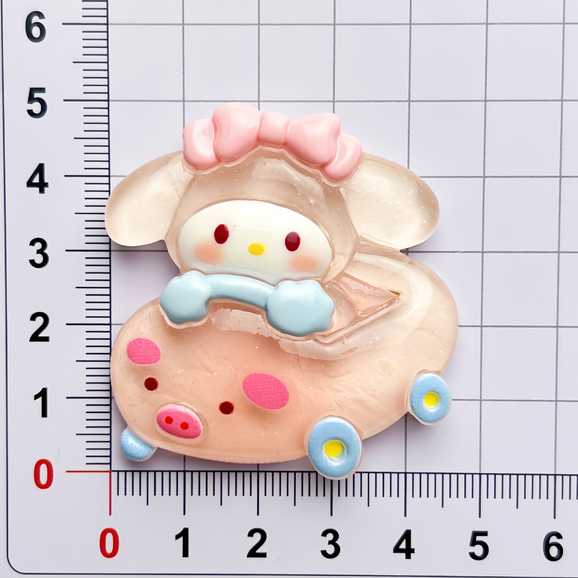 DIY Luminous Bumper Car Sanrio Charms Accessories – Customizable Phone Case, Hairpin, Fridge Magnet & Keychain Set
