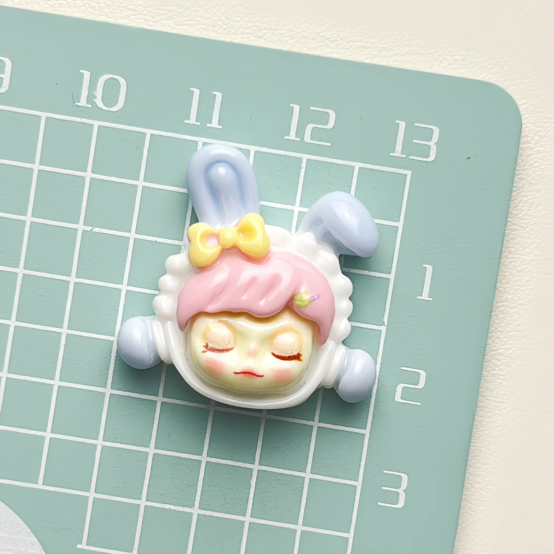 DIY Rabbit Ears Girl Charms Accessories – Customizable Phone Case, Hairpin, Fridge Magnet & Keychain Set