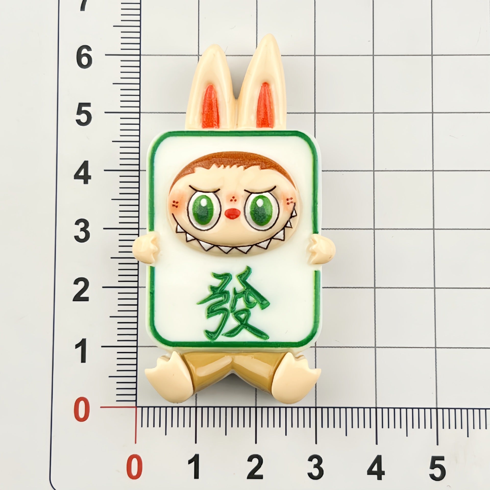 DIY  New Cartoon Mahjong Doll  Charms Accessories – Customizable Phone Case, Hairpin, Fridge Magnet & Keychain Set