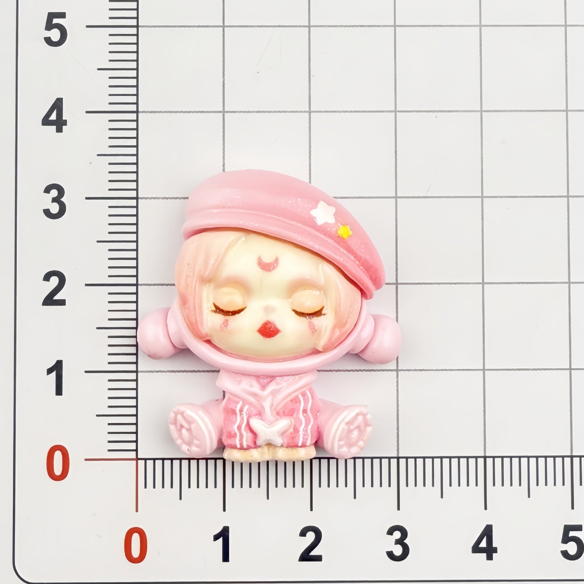 DIY  Cartoon Gradient Hat Bubble Girl Charms Accessories – Customizable Phone Case, Hairpin, Fridge Magnet & Keychain Set