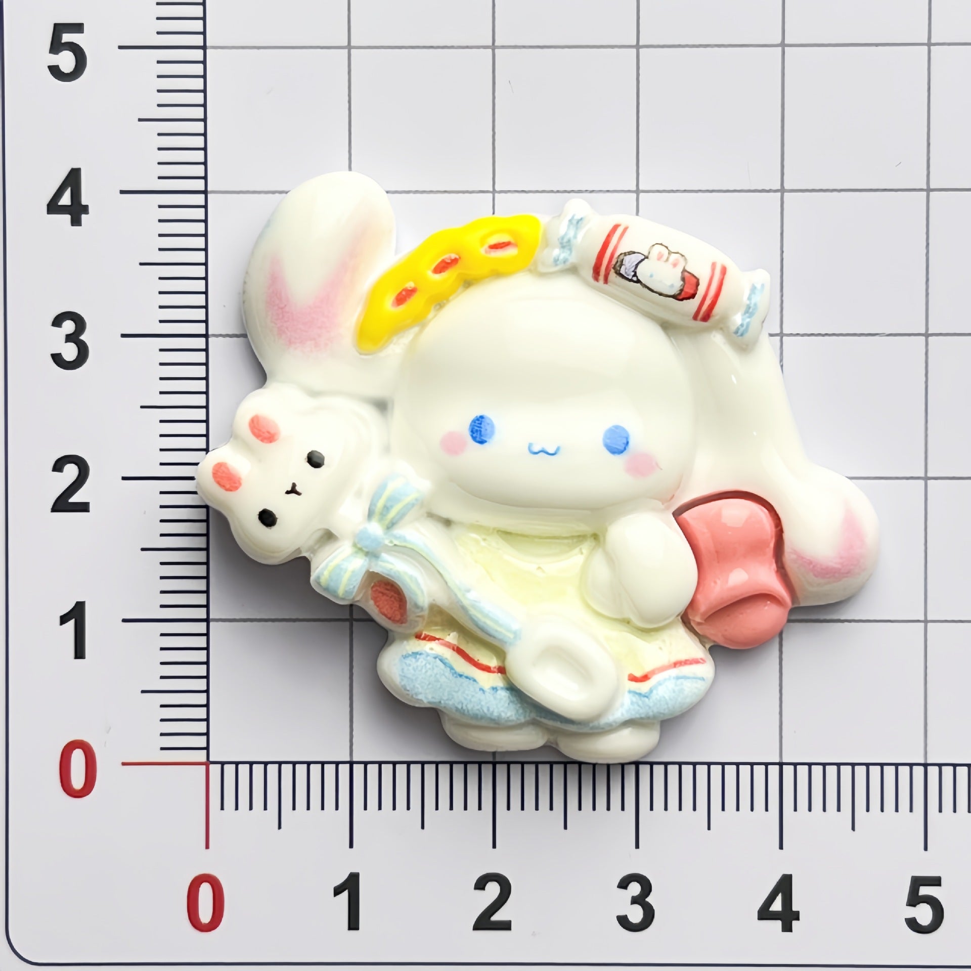 DIY Luminous Solid Color Happy Cinnamon Dog Cartoon Glossy  Charms Accessories – Customizable Phone Case, Hairpin, Fridge Magnet & Keychain Set