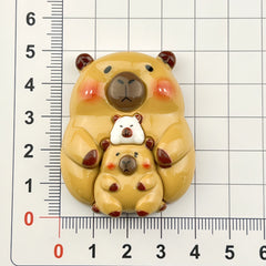 DIY Cartoon Little Turtle and Capybara Charms Accessories – Customizable Phone Case, Hairpin, Fridge Magnet & Keychain Set