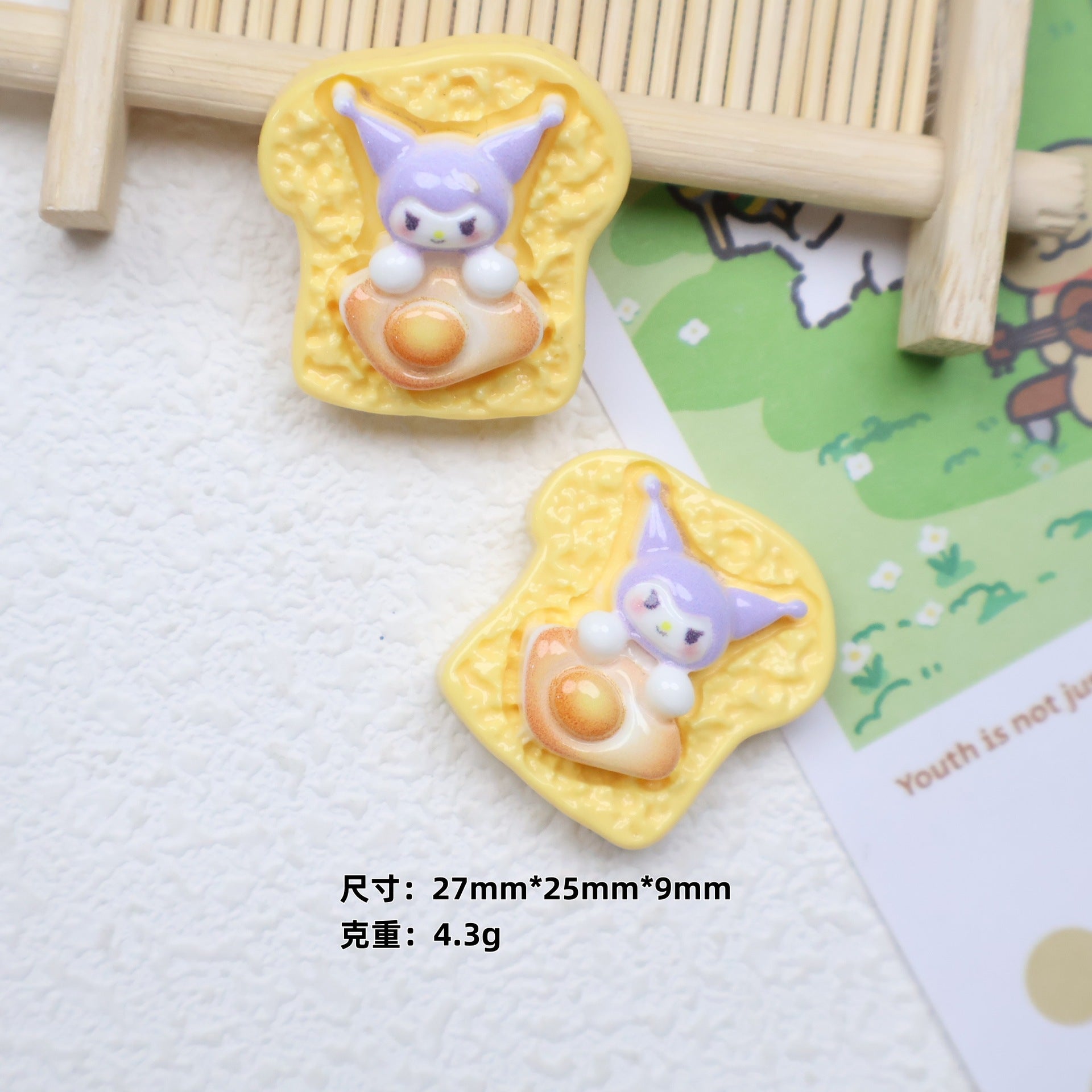 DIY  Toast Charms Accessories – Customizable Phone Case, Hairpin, Fridge Magnet & Keychain Set