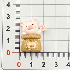 DIY Lucky Bag Cone Piggy Charms Accessories – Customizable Phone Case, Hairpin, Fridge Magnet & Keychain Set