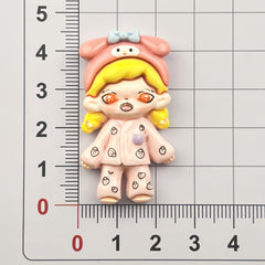 DIY Sanrio Series Big Eyed Girl Charms Accessories – Customizable Phone Case, Hairpin, Fridge Magnet & Keychain Set