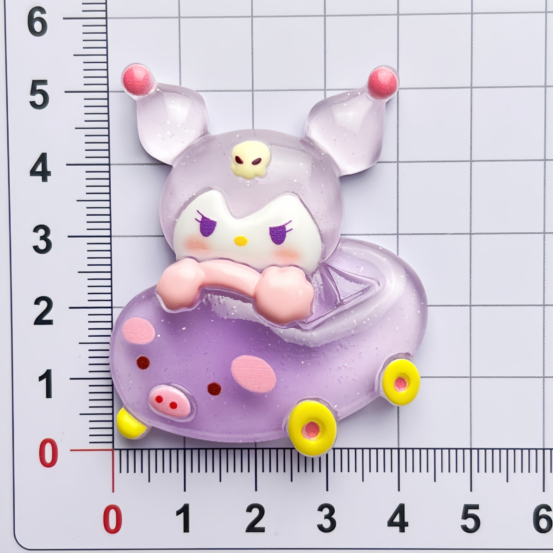 DIY Luminous Bumper Car Sanrio Charms Accessories – Customizable Phone Case, Hairpin, Fridge Magnet & Keychain Set