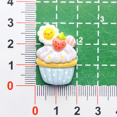DIY Food Play Fruit Cake Charms Accessories – Customizable Phone Case, Hairpin, Fridge Magnet & Keychain Set