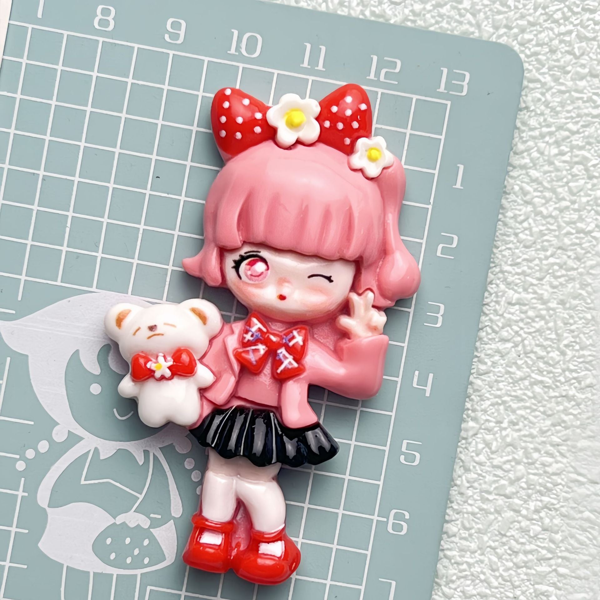 DIY Costume9Girl Charms Accessories – Customizable Phone Case, Hairpin, Fridge Magnet & Keychain Set
