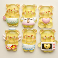 DIY   Bear Charms Accessories – Customizable Phone Case, Hairpin, Fridge Magnet & Keychain Set